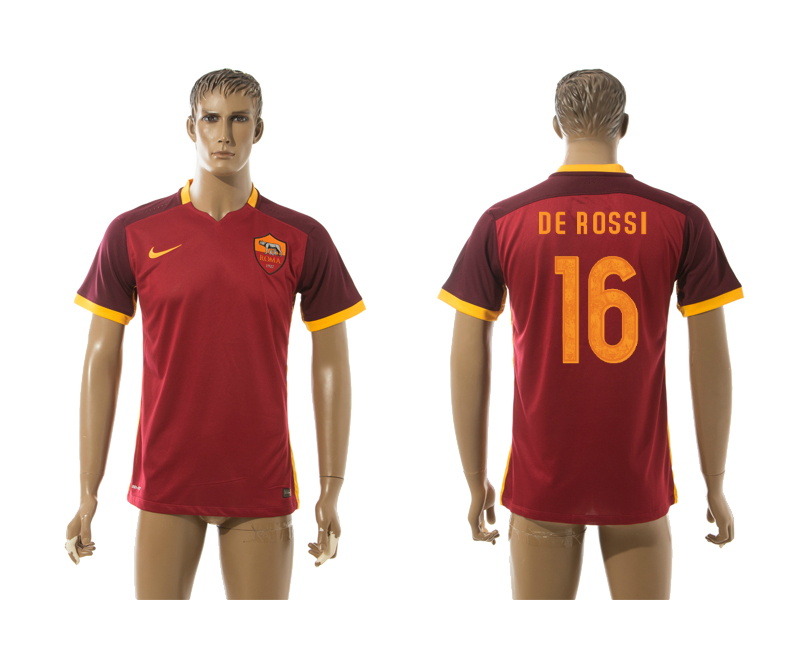 2015-16 Rome 16 DE ROSSI Home Thailand Jersey 2015-16 Rome 16 DE ROSSI Home Thailand Jersey