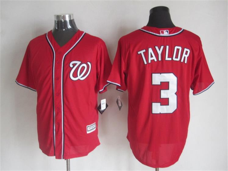 Nationals 3 Taylor Red New Cool Base Jersey