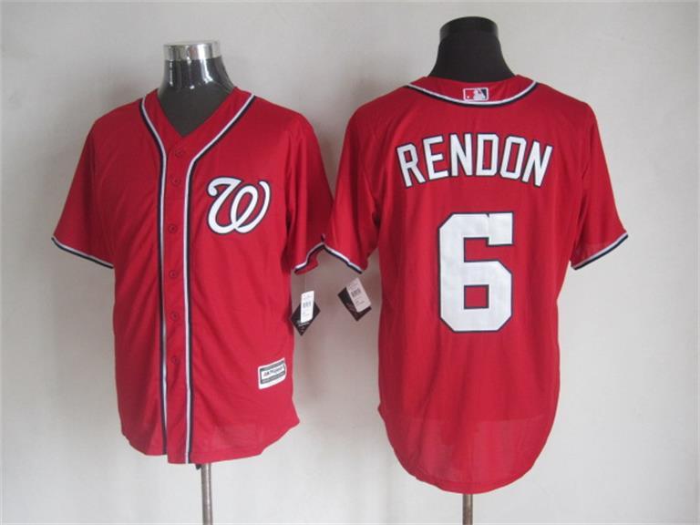 Nationals 6 Rendon Red New Cool Base Jersey