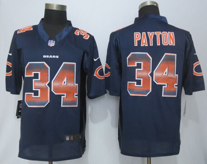 Nike Bears 34 Payton Blue Pro Line Fashion Strobe Jersey
