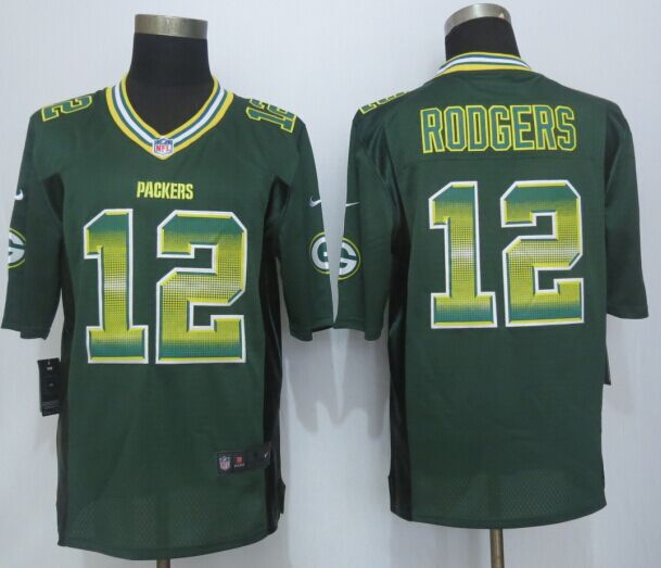 Nike Packers 12 Rodgers Green Pro Line Fashion Strobe Jersey - Click Image to Close
