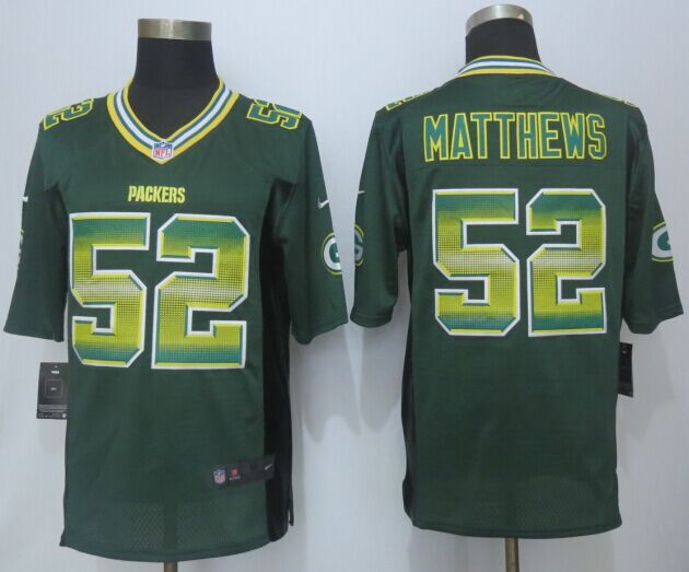 Nike Packers 52 Matthews Green Pro Line Fashion Strobe Jersey