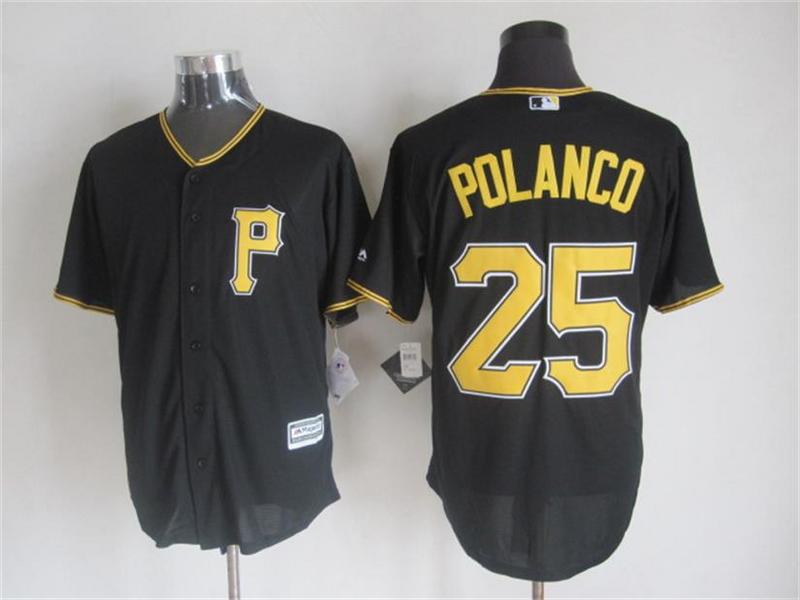 Pirates 25 Polanco Black New Cool Base Jersey
