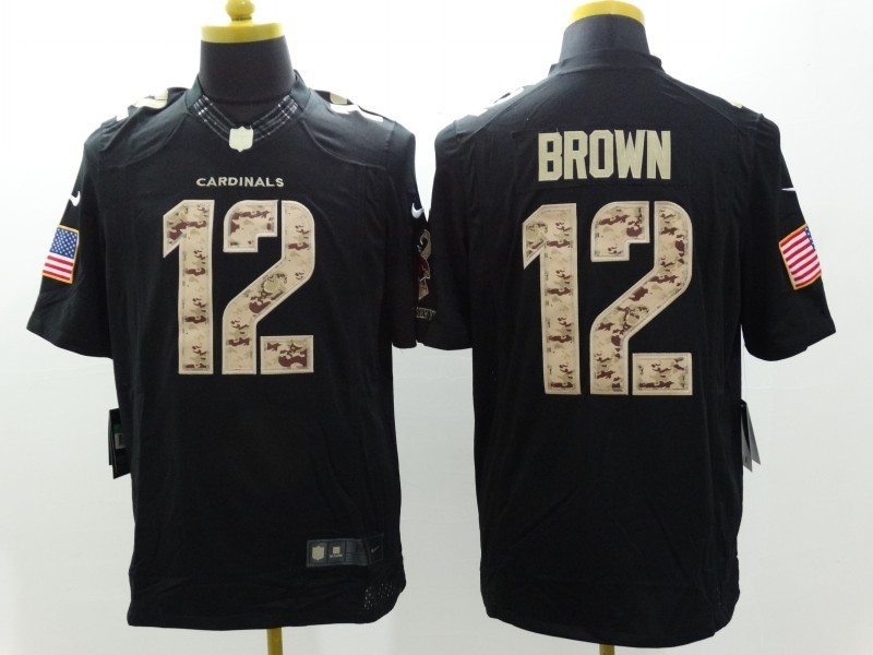 Nike Cardinals 12 Brown Black Salute To Service Limited Jersey