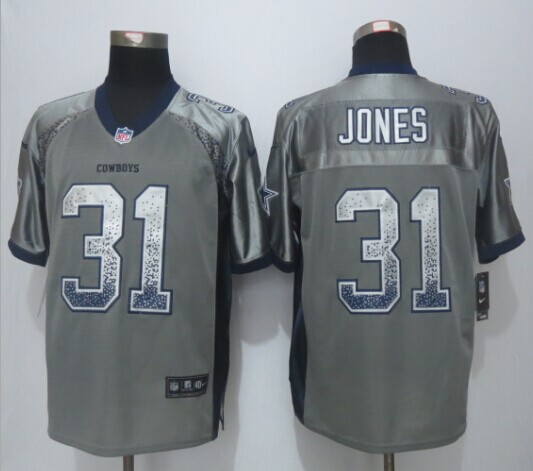 Nike Cowboys 31 Jones Drift Fashion Grey Elite Jersey