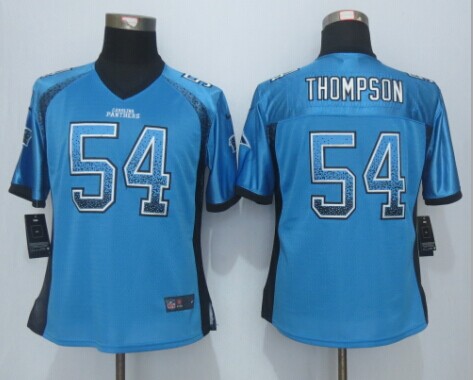 Nike Panthers 54 Thompson Drift Fashion Blue Women Jersey