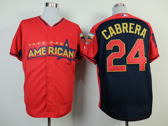 American League 24 Cabrera Red 2014 All Star Jerseys