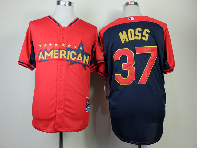 American League Athletics 37 Moss Red 2014 All Star Jerseys