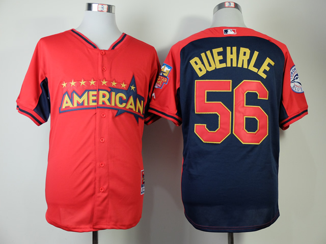 American League Blue Jays 56 Buehrle Red 2014 All Star Jerseys