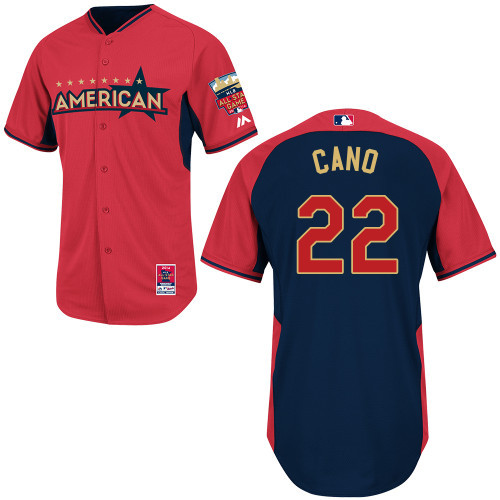 American League Mariners 22 Cano Red 2014 All Star Jerseys