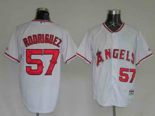 Angeles 57 Rodriguez White Jerseys Angeles 57 Rodriguez White Jerseys