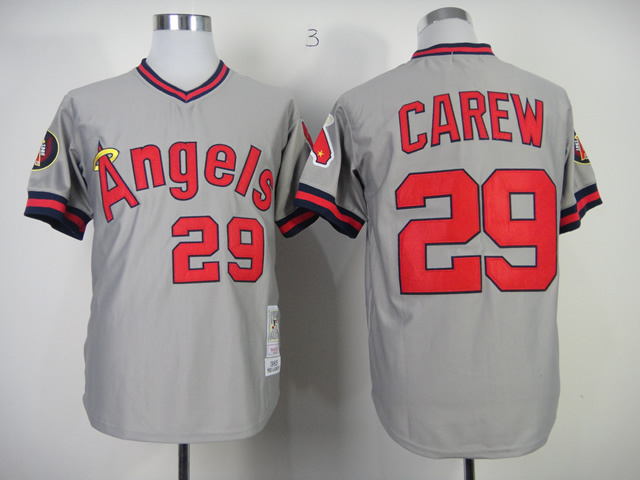 Angels 29 Carew Grey 1985 Throwback Jerseys