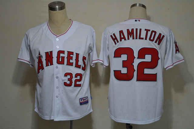 Angels 32 Hamilton White Jerseys