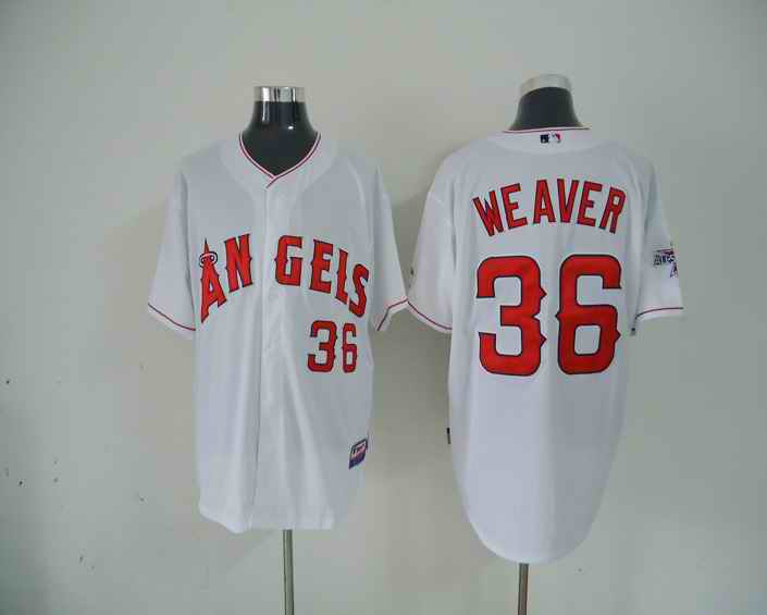 Angels 36 Weaver White jerseys