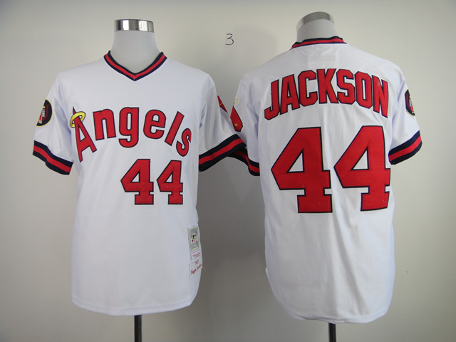 Angels 44 Jackson White 1985 Throwback Jerseys