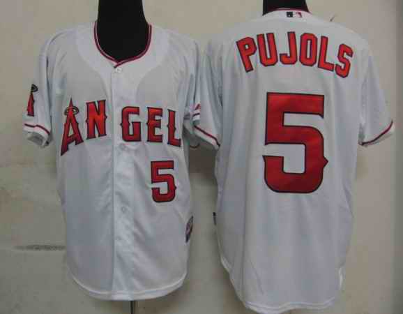 Angels 5 pujols White jerseys