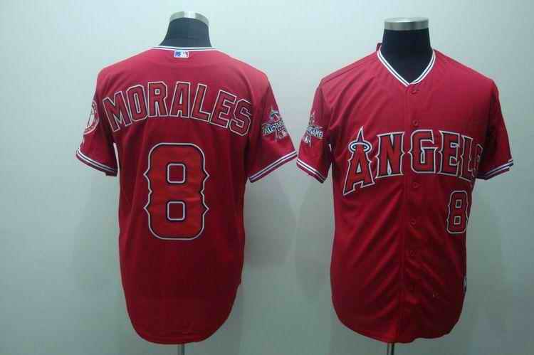 Angels 8 Morales Red Jerseys