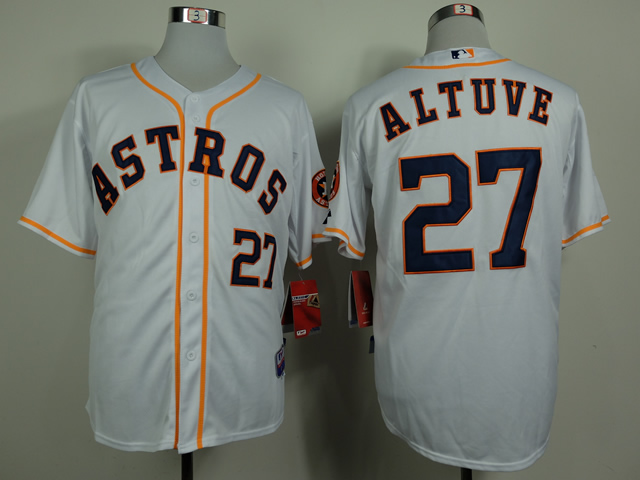 Astros 27 Altuve White Jerseys
