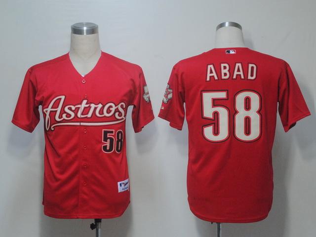 Astros 58 Abad Red Jerseys