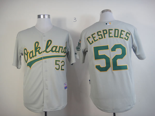 Atheltics 52 Cespedes Grey Jerseys