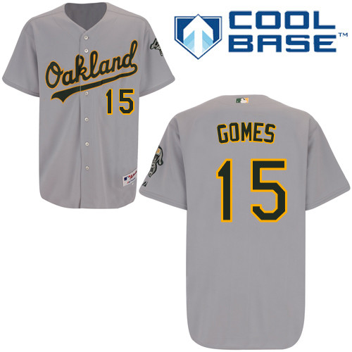 Athletics 15 Gomes Grey Cool Base Jerseys