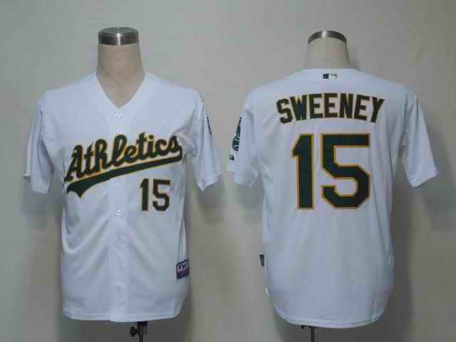Athletics 15 Sweeney white Jerseys