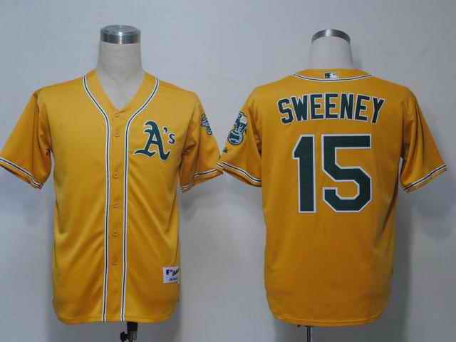 Athletics 15 Sweeney yellow Jerseys