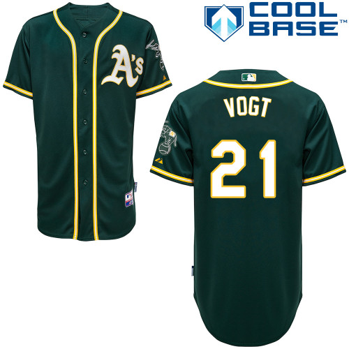 Athletics 21 Vogt Green Cool Base Jerseys