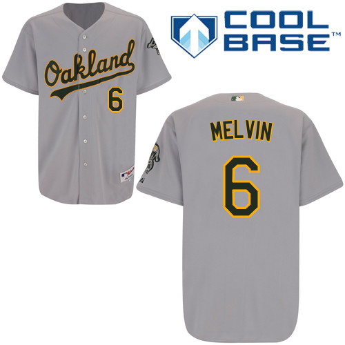 Athletics 6 Melvin Grey Cool Base Jerseys