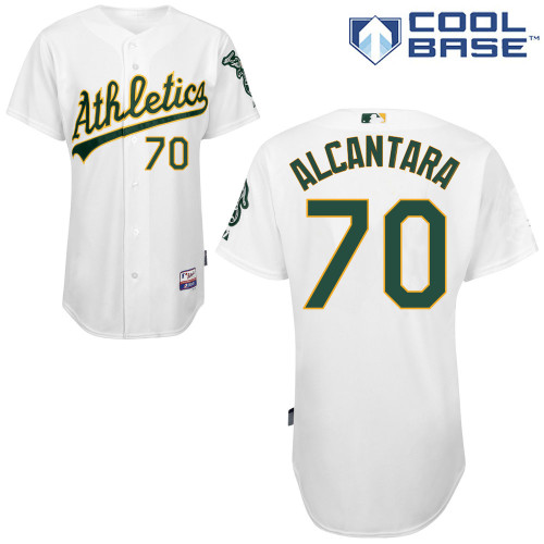 Athletics 70 Alcantara White Cool Base Jerseys