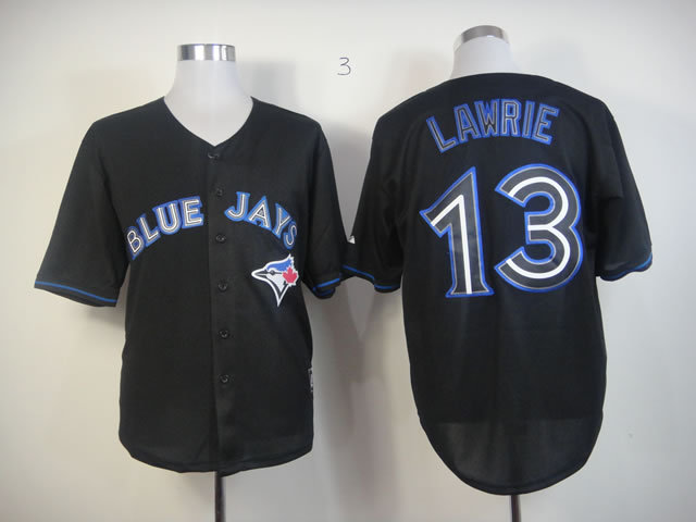 Blue Jays 13 Lawrie Black Fashion Jerseys