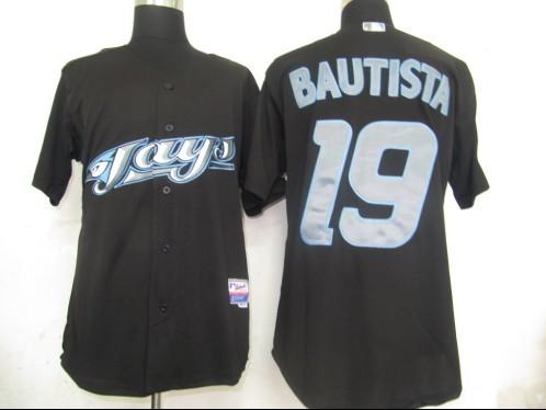 Blue Jays 19 Bautista black Jerseys