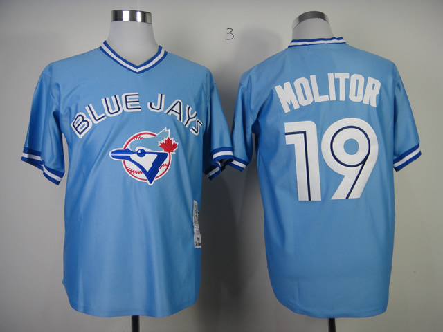 Blue Jays 19 Paul Molitor Blue 1993 M&N Jersey