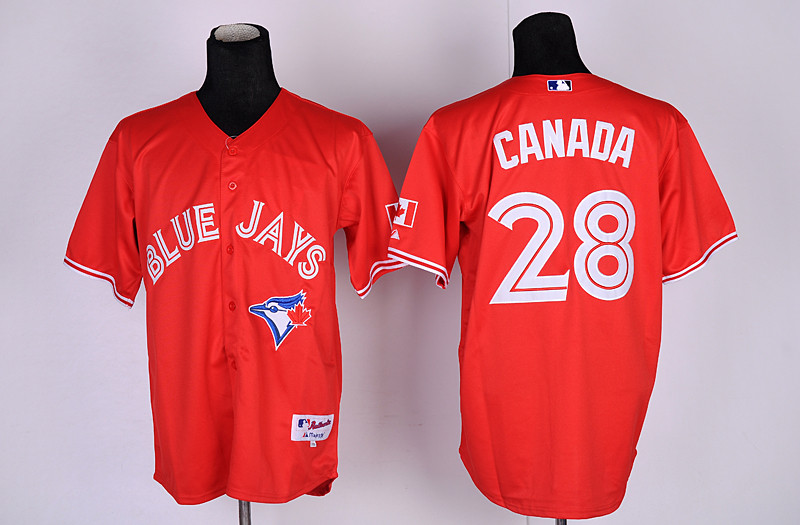 Blue Jays 28 Canada Red Jerseys