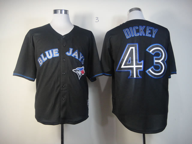 Blue Jays 43 Dickey Black Fashion Jerseys