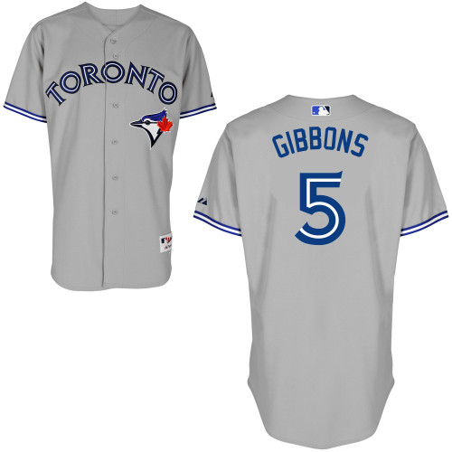 Blue Jays 5 Gibbons Grey Cool Base Jerseys