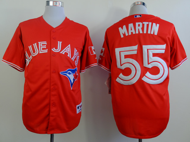 Blue Jays 55 Martin Red Cool Base Jerseys - Click Image to Close
