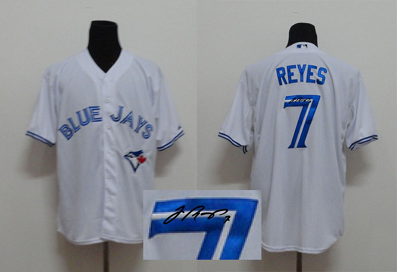 Blue Jays 7 Reyes White Signature Edition Jerseys
