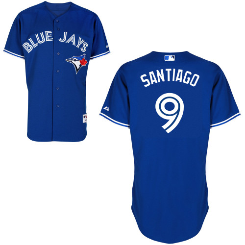 Blue Jays 9 Santiago Blue Cool Base Jerseys
