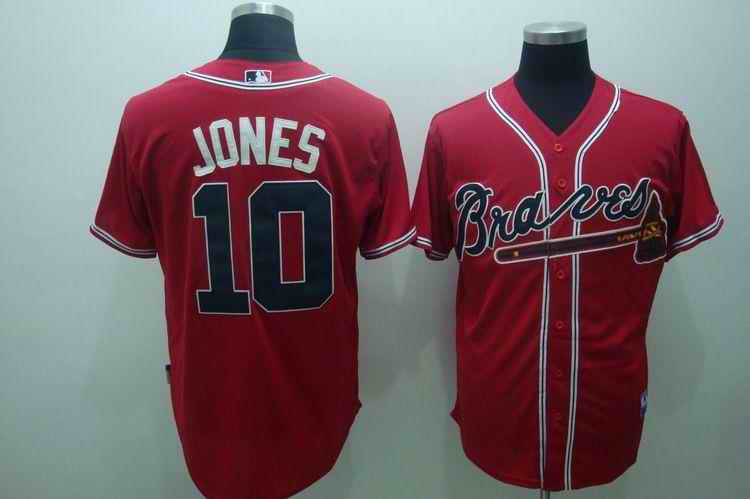 Braves 10 Jones Red Jerseys