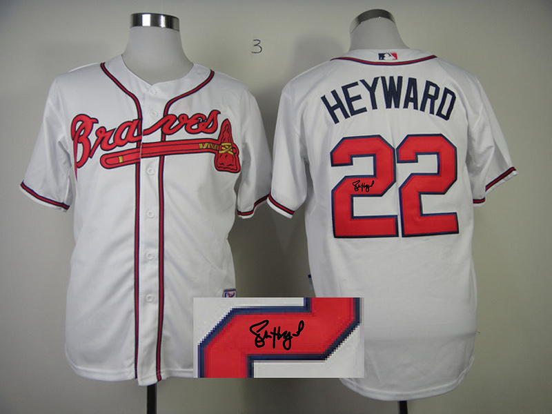 Braves 22 Heyward White Signature Edition Jerseys