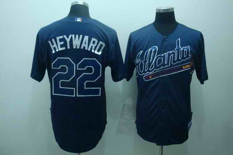 Braves 22 Jason Heyward Blue Jerseys