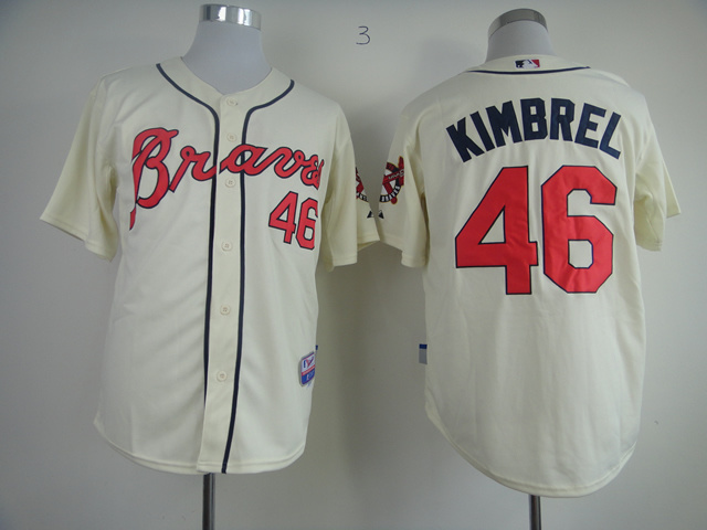 Braves 46 Kimbrel Cream Jerseys
