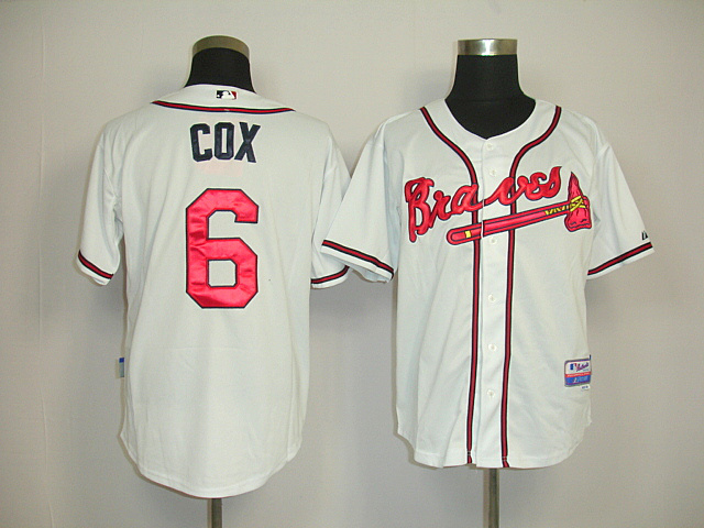 Braves 6 Cox Cream Jerseys