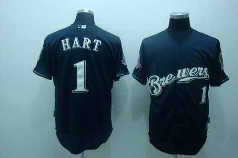 Brewers 1 Hart blue [40th patch cool base] Jerseys