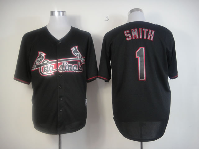 Cardinals 1 Smith Black Fashion Jerseys