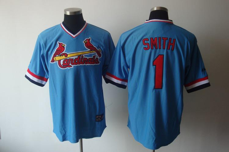 Cardinals 1 Smith blue Jerseys