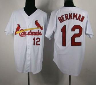 Cardinals 12 Berkman white Jerseys