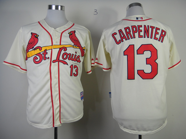 Cardinals 13 Carpenter Cream Jerseys