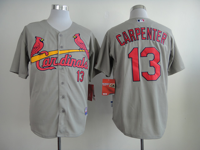 Cardinals 13 Carpenter Grey Cool Base Jerseys